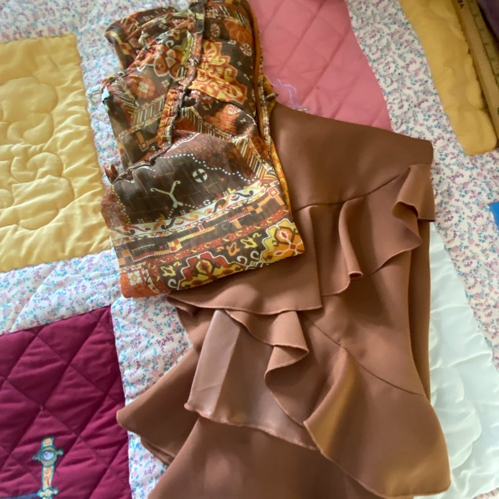 NWT Blouse and Skirt~XL-Rust colors - Picture 6 of 16